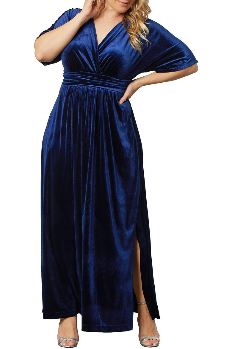 Verona Velvet Gown, Alternate, color, NOCTURNAL NAVY