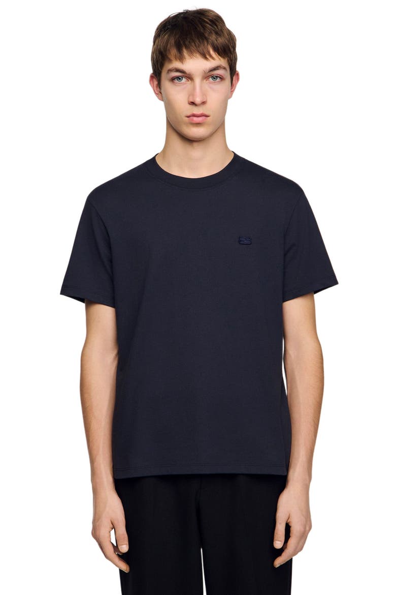 T-shirt with double S patch, Main, color, Navy blue