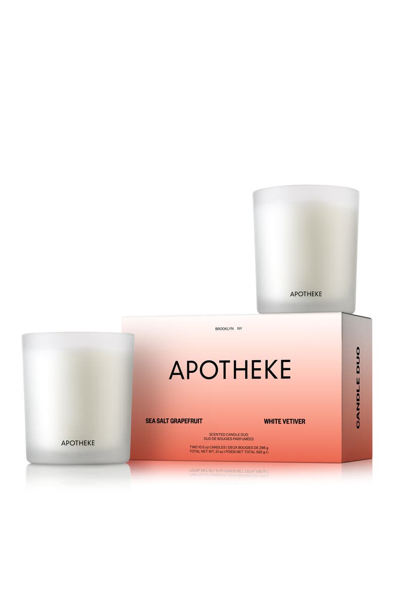 Sea Salt Grapefruit & White Vetiver Scented Candle Set (Nordstrom Exclusive) USD $88 Value, Main, color, WHITE