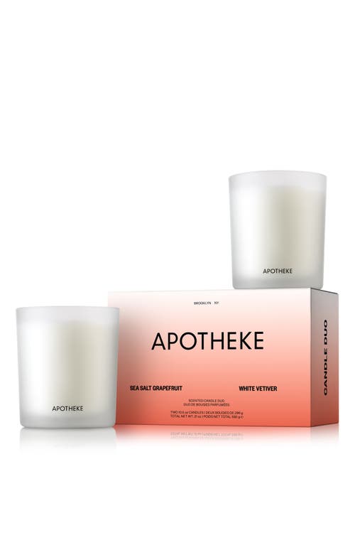 APOTHEKE Sea Salt Grapefruit & White Vetiver Scented Candle Set (Nordstrom Exclusive) USD $88 Value 