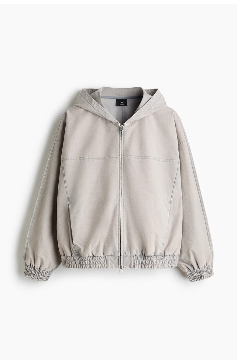 H&M Hooded Jacket, Alternate, color, Light Gray