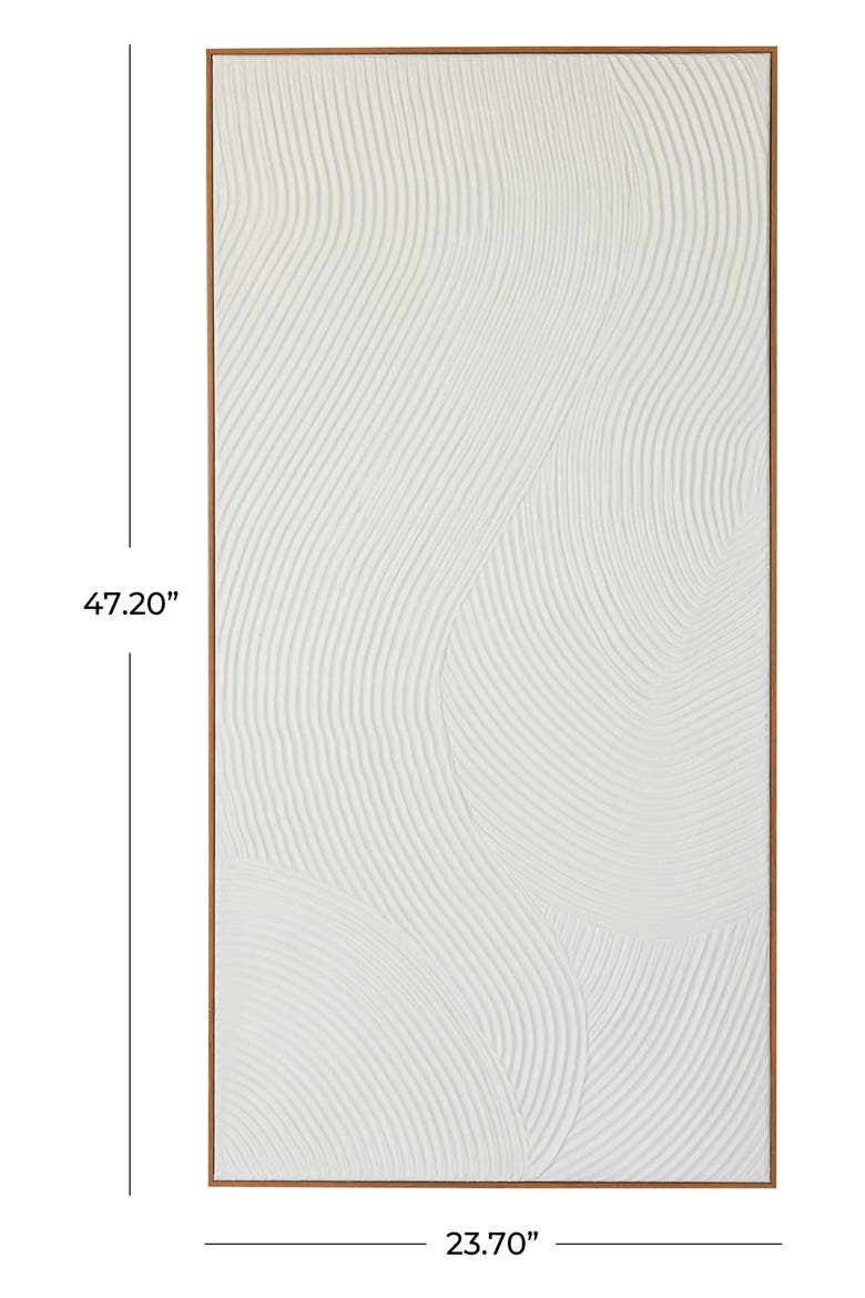 Textured White Canvas Framed Wall Art, Alternate, color, WHITE