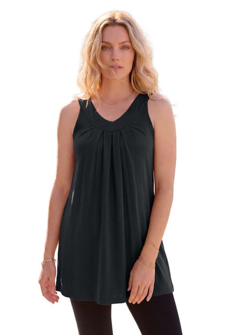 Plus Size Ultimate Pleated Tunic Tank