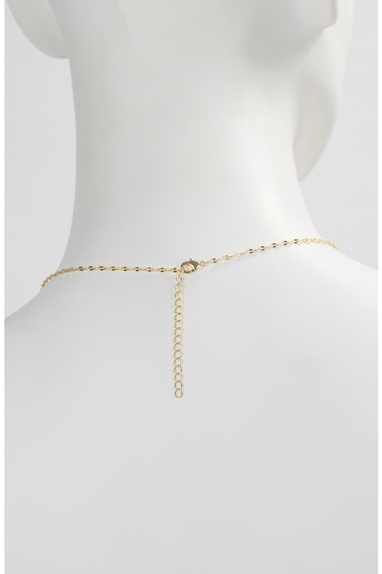 Cubic Zirconia Layered Chain Necklace, Alternate, color, GOLD