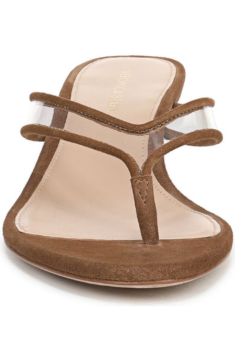 Veronica Beard Clea Wedge Flip Flop, Alternate, color, Clear/ Chestnut
