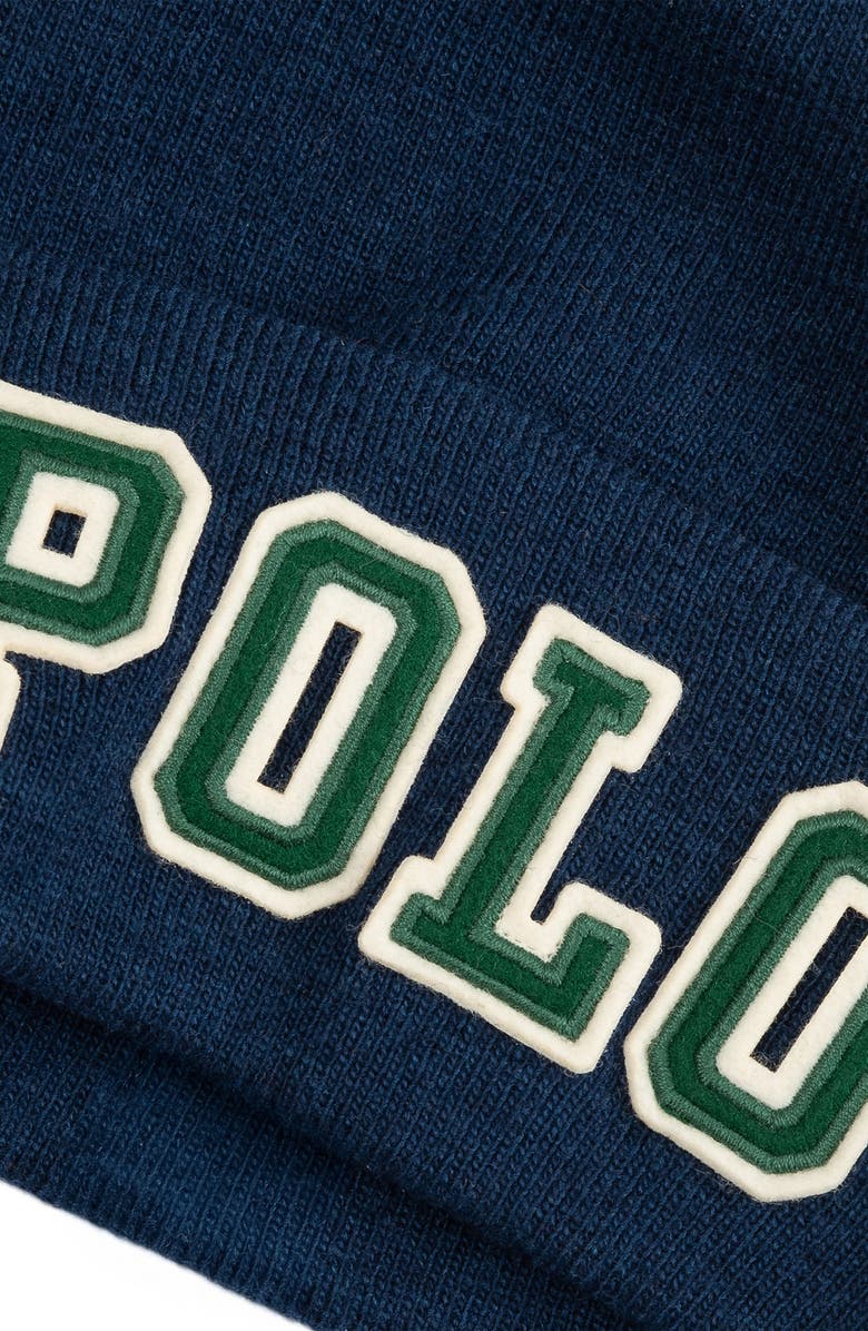 Polo Ralph Lauren Polo Patch Beanie, Alternate, color, Newport Navy