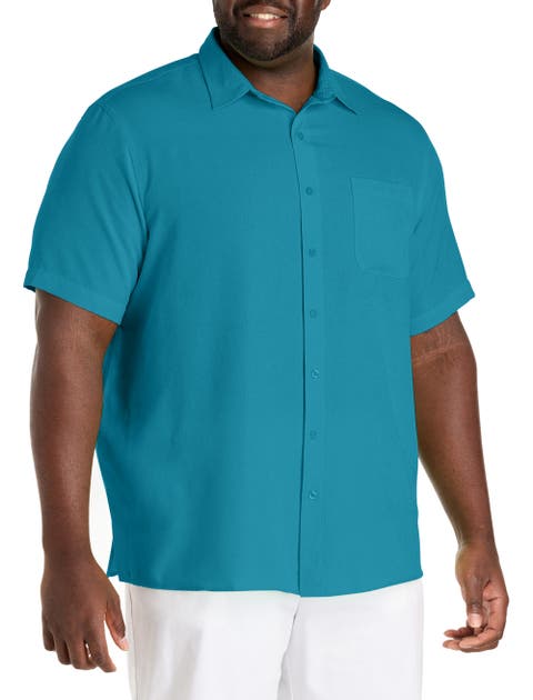Big & Tall Microfiber Comfort Grid Sport Shirt