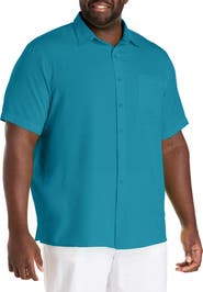 Harbor Bay by DXL Microfiber Comfort Grid Sport Shirt