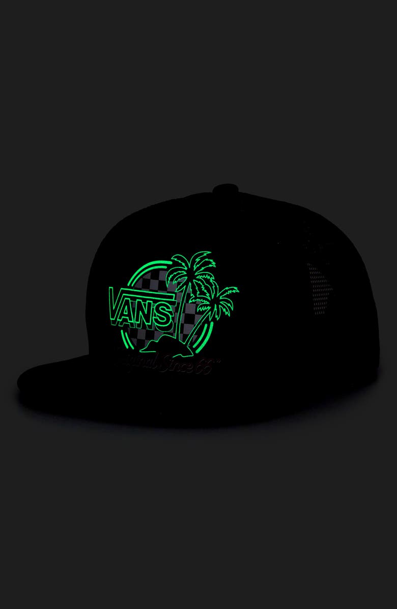 Vans Kids' Dual Palm Evo Logo Trucker Hat, Alternate, color, 