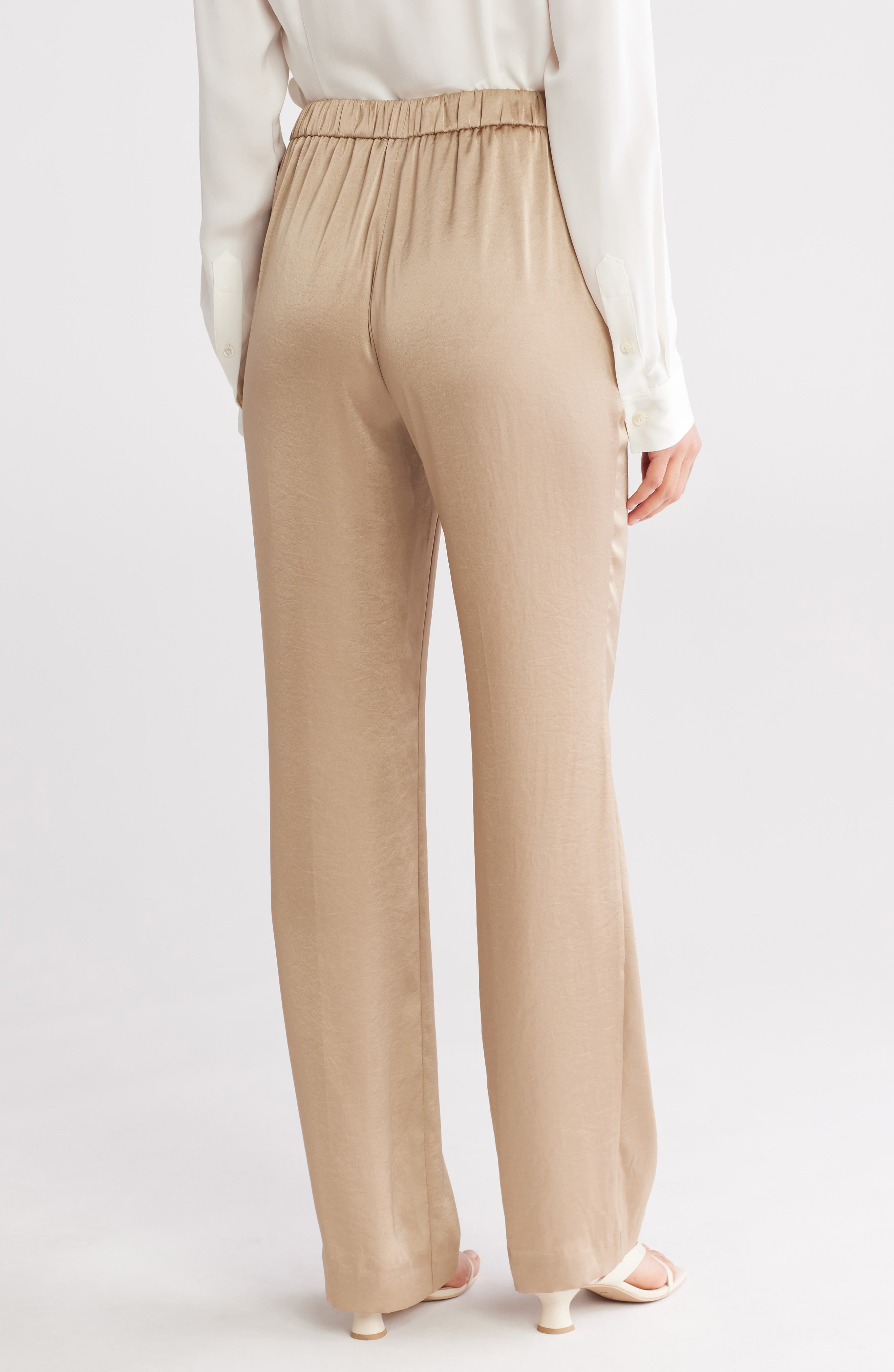 St. Wide Leg Crushed Satin Pants - image 2