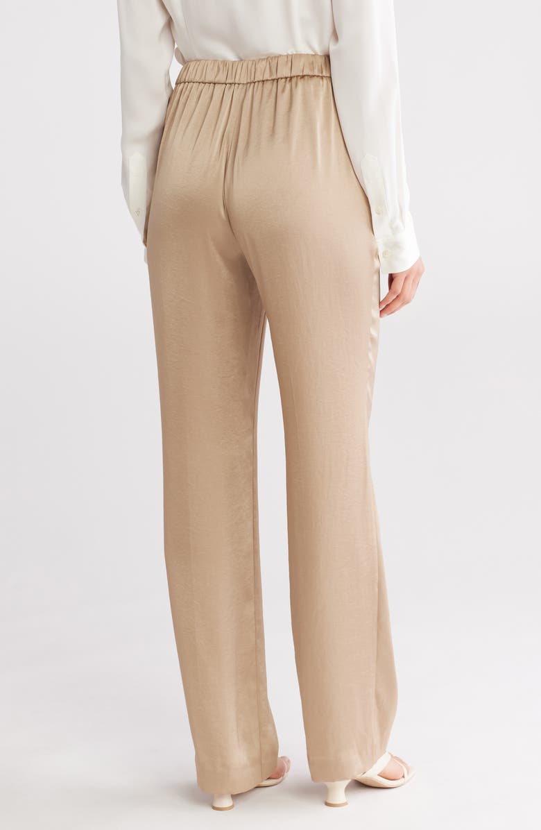 Theory St. Wide Leg Crushed Satin Pants, Alternate, color, Mesa