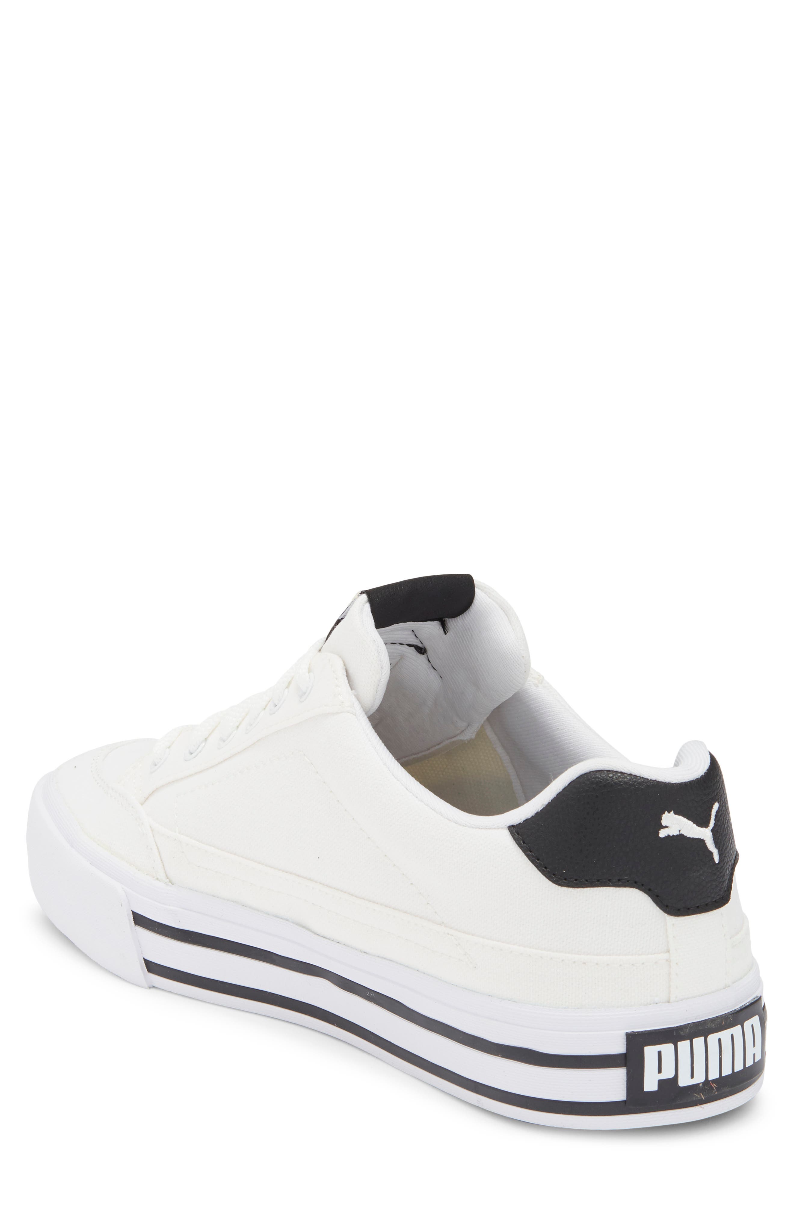 PUMA Court Classic Vulcanized Sneaker, Alternate, color, Puma White/ Puma Black
