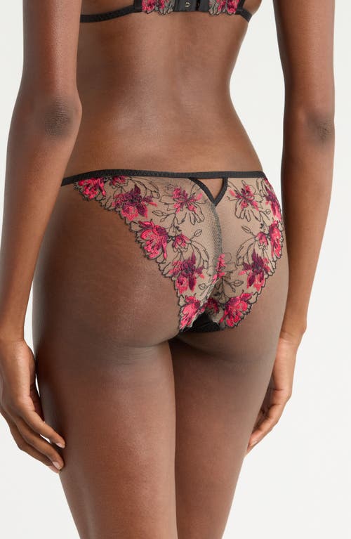 Bluebella Calista Embroidered Mesh Briefs In Multi