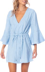 Maaji Stone Blue Joy Linen Cover-Up Dress
