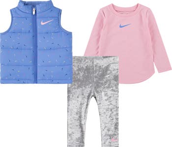 Swoosh Vest, Long Sleeve T-Shirt & Leggings Set <br />