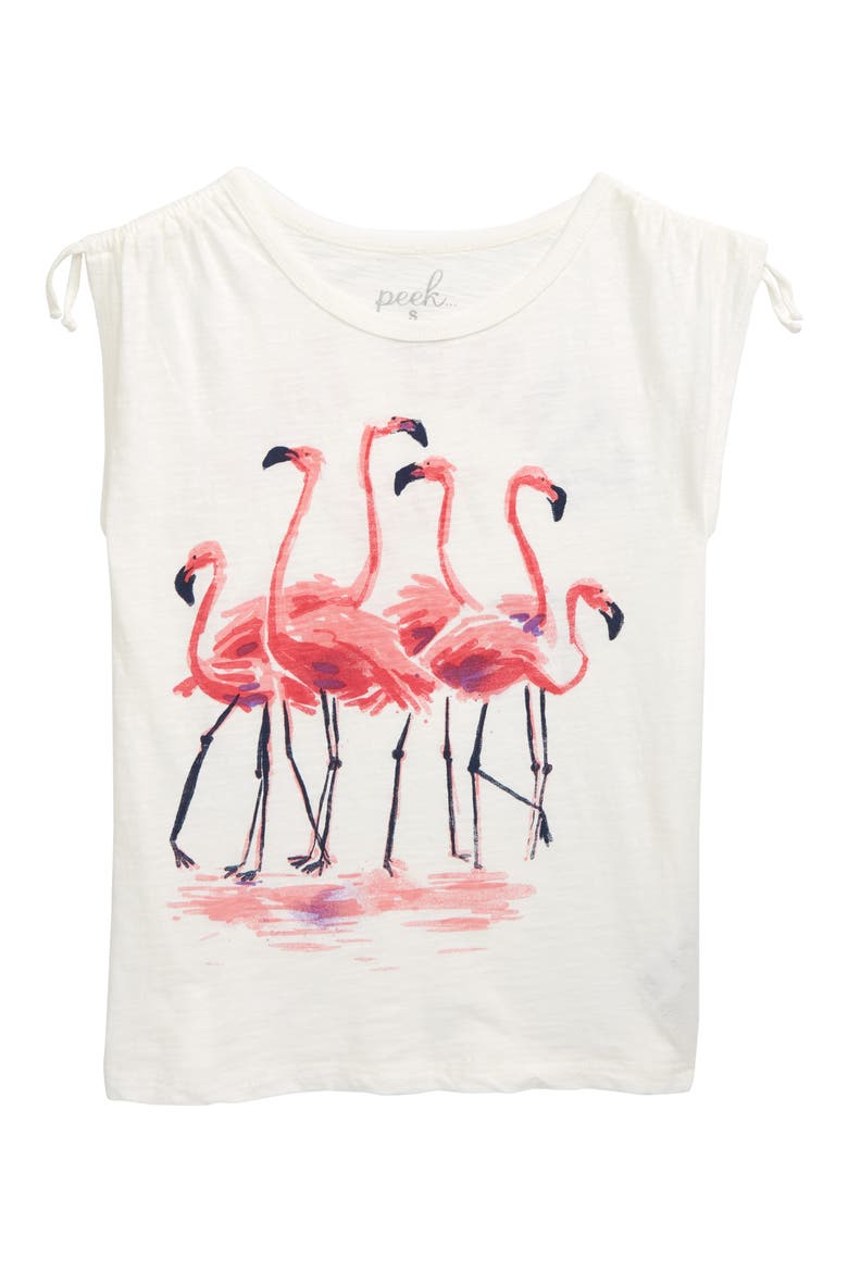Flamingo Graphic Tee, Main, color, OFF-WHITE