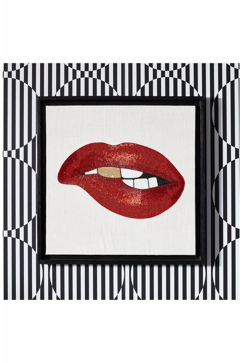 Bitten Beaded Wall Art, Alternate, color, Red
