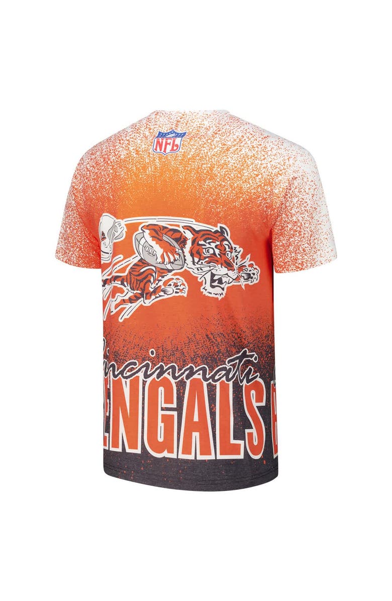 Mitchell & Ness Men's Mitchell & Ness White Cincinnati Bengals Team Burst Vintage Logo T-Shirt, Alternate, color, White