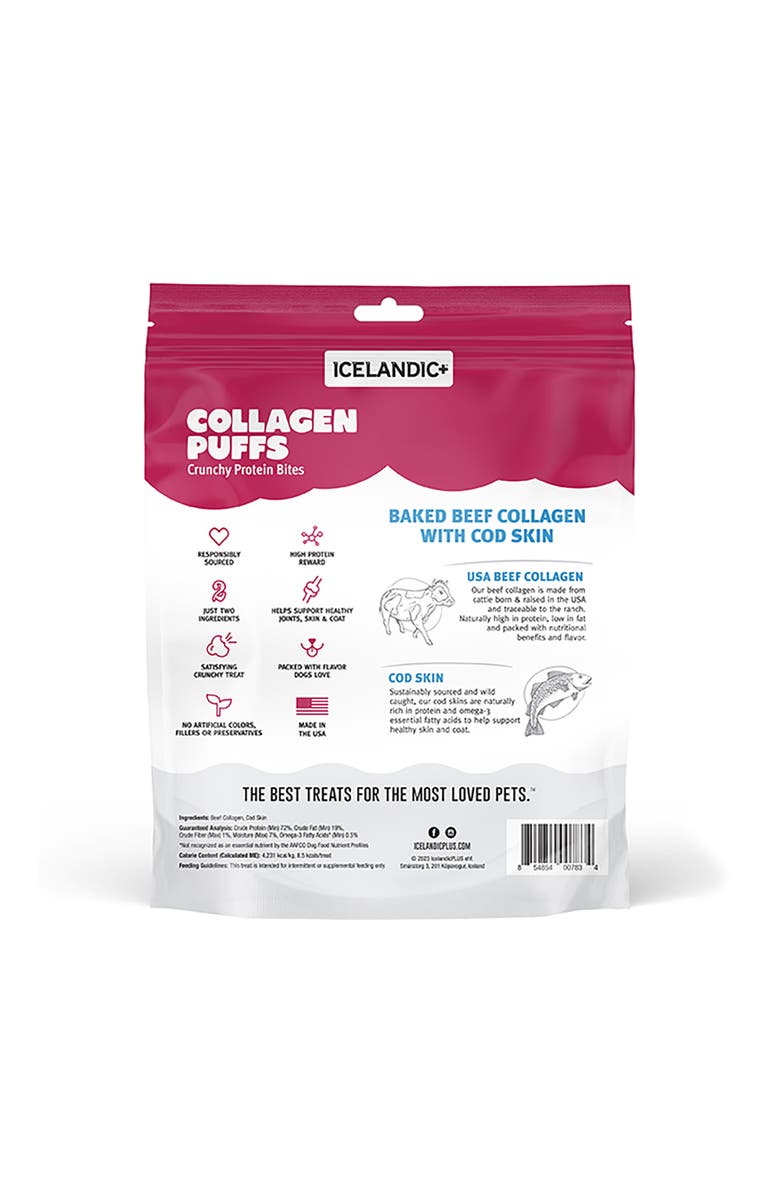 ICELANDIC+ Baked Beef Collagen W/ Cod Skin 2.5Oz Treats For Medlg Dogs, Alternate, color,