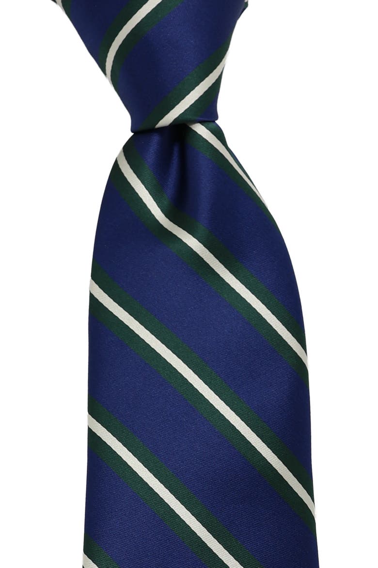 Striped Tie, Alternate, color, NAVY/ HUNTER GREEN