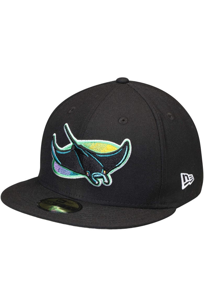 Men's New Era Black Tampa Bay Rays Cooperstown Collection Wool 59FIFTY Fitted Hat, Alternate, color, Black