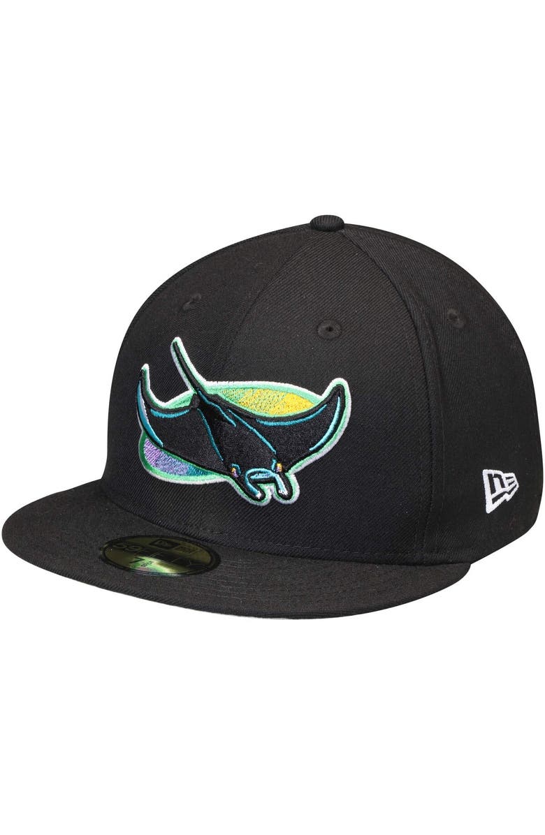 New Era Men's New Era Black Tampa Bay Rays Cooperstown Collection Wool 59FIFTY Fitted Hat, Alternate, color, Black