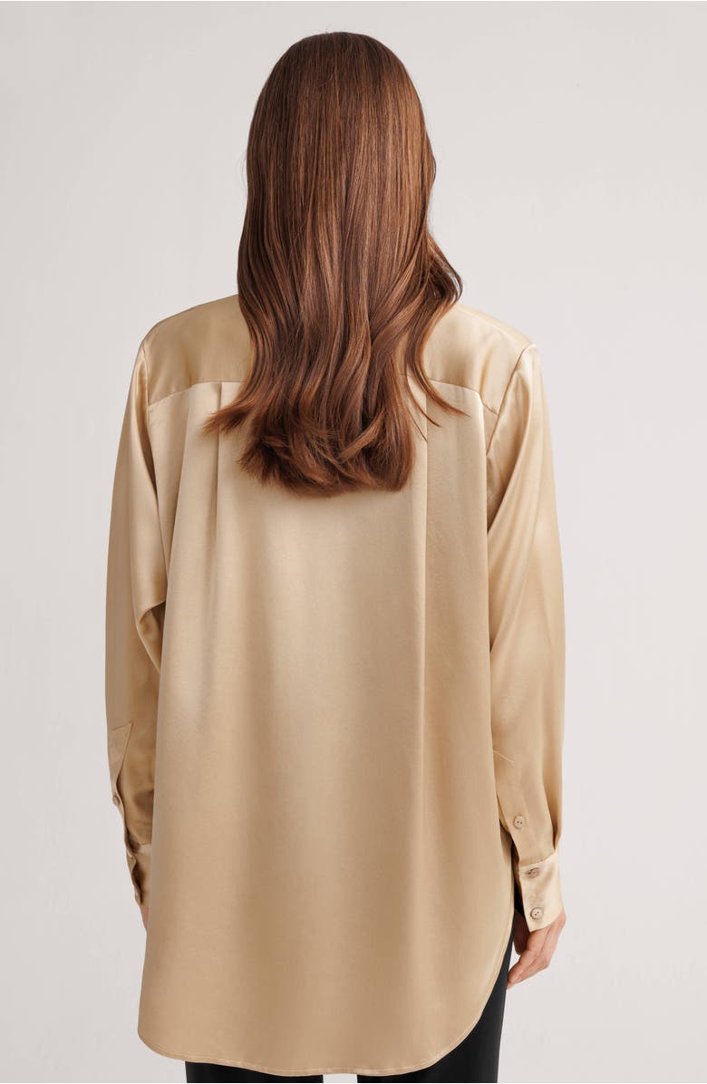 Lilysilk Oversize Style Silk Blouse, Alternate, color, Light Camel