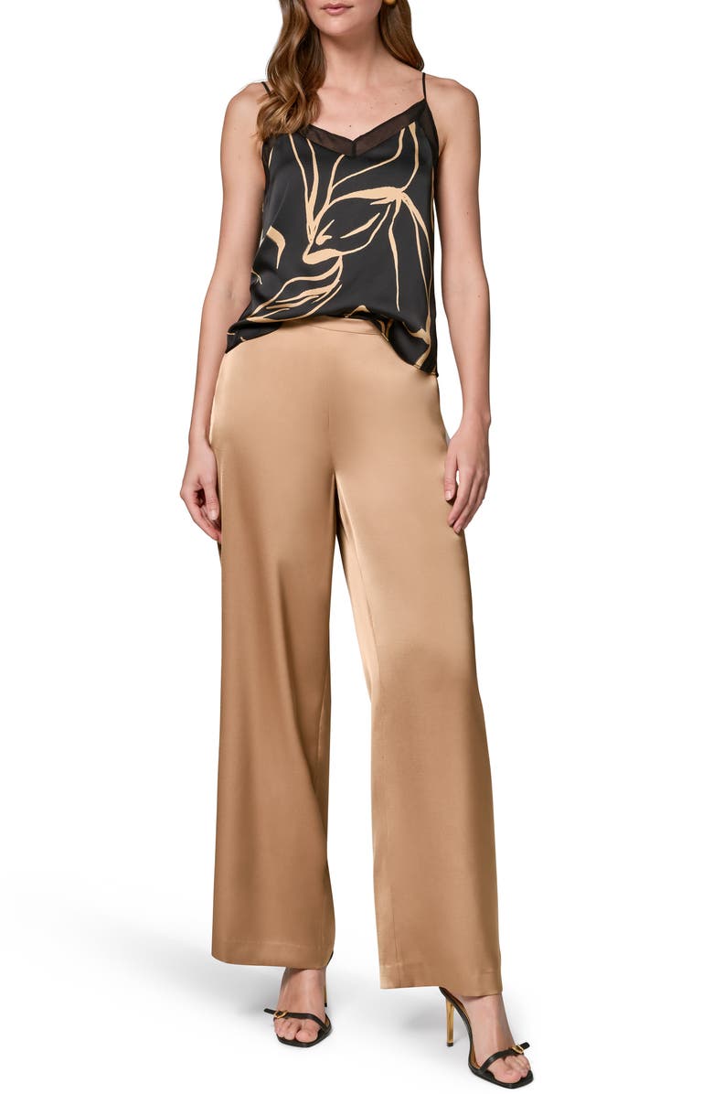 Donna Karan New York Wide Leg Satin Pants, Alternate, color,