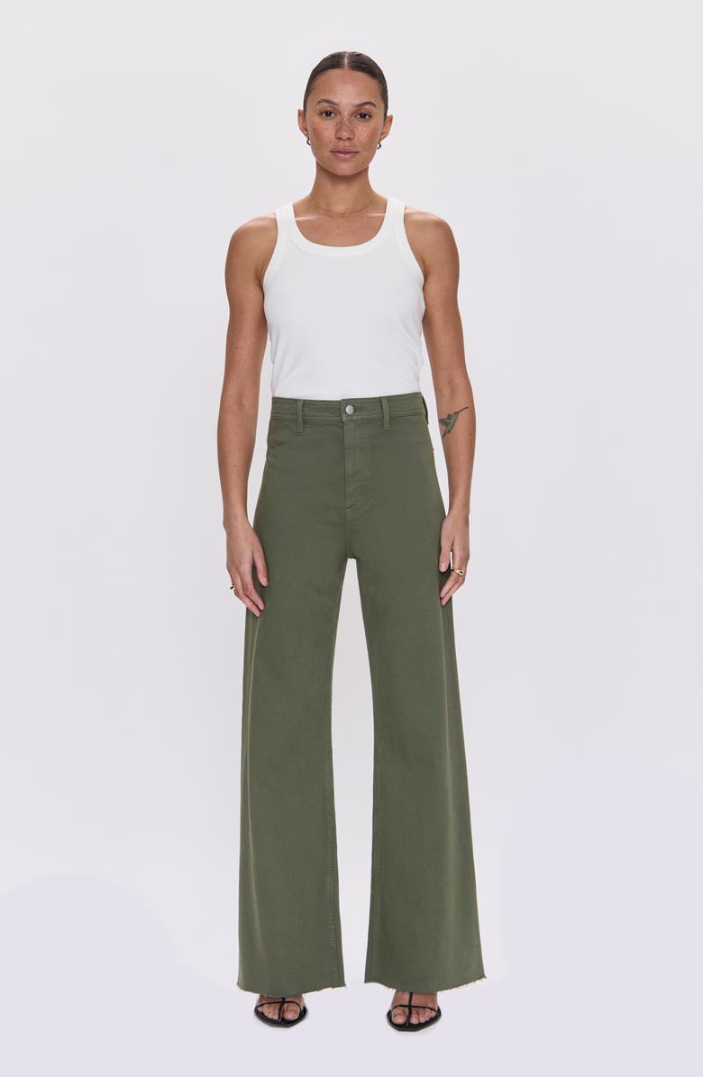 Pistola Penny Wide Leg Utility Jeans, Alternate, color, Meadow