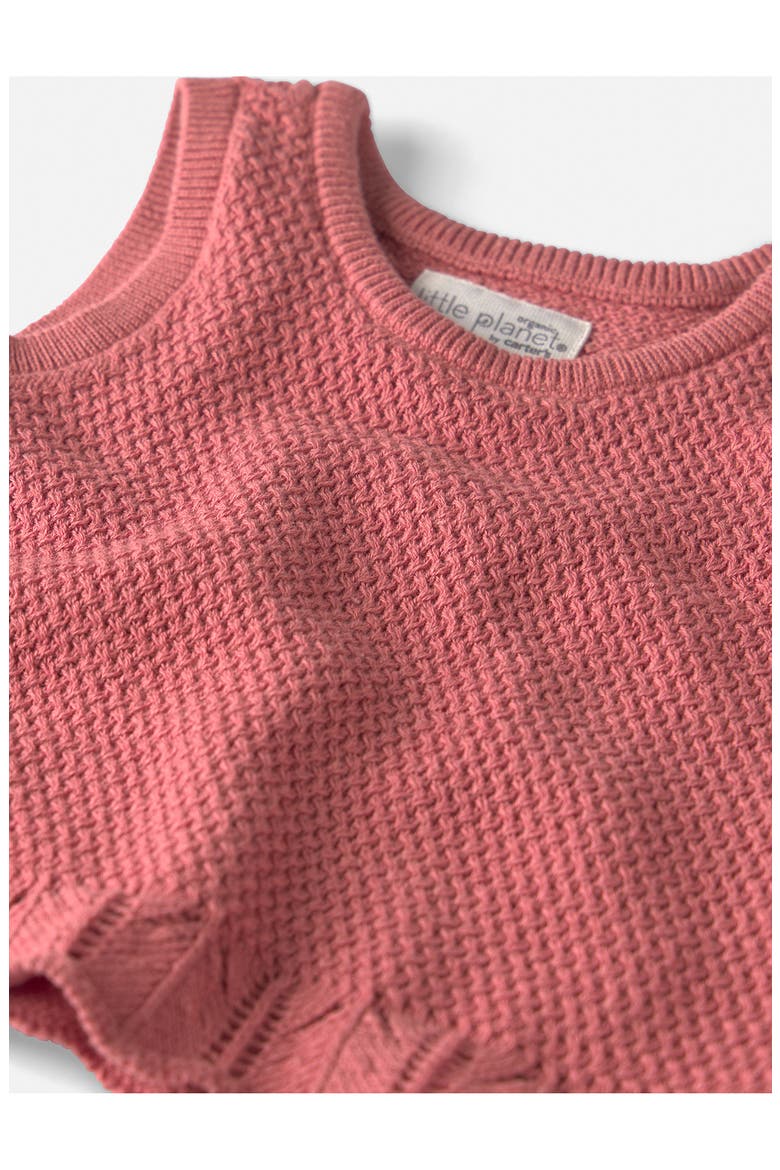 Scalloped Organic Cotton Tank Top & Shorts Set, Alternate, color, PINK