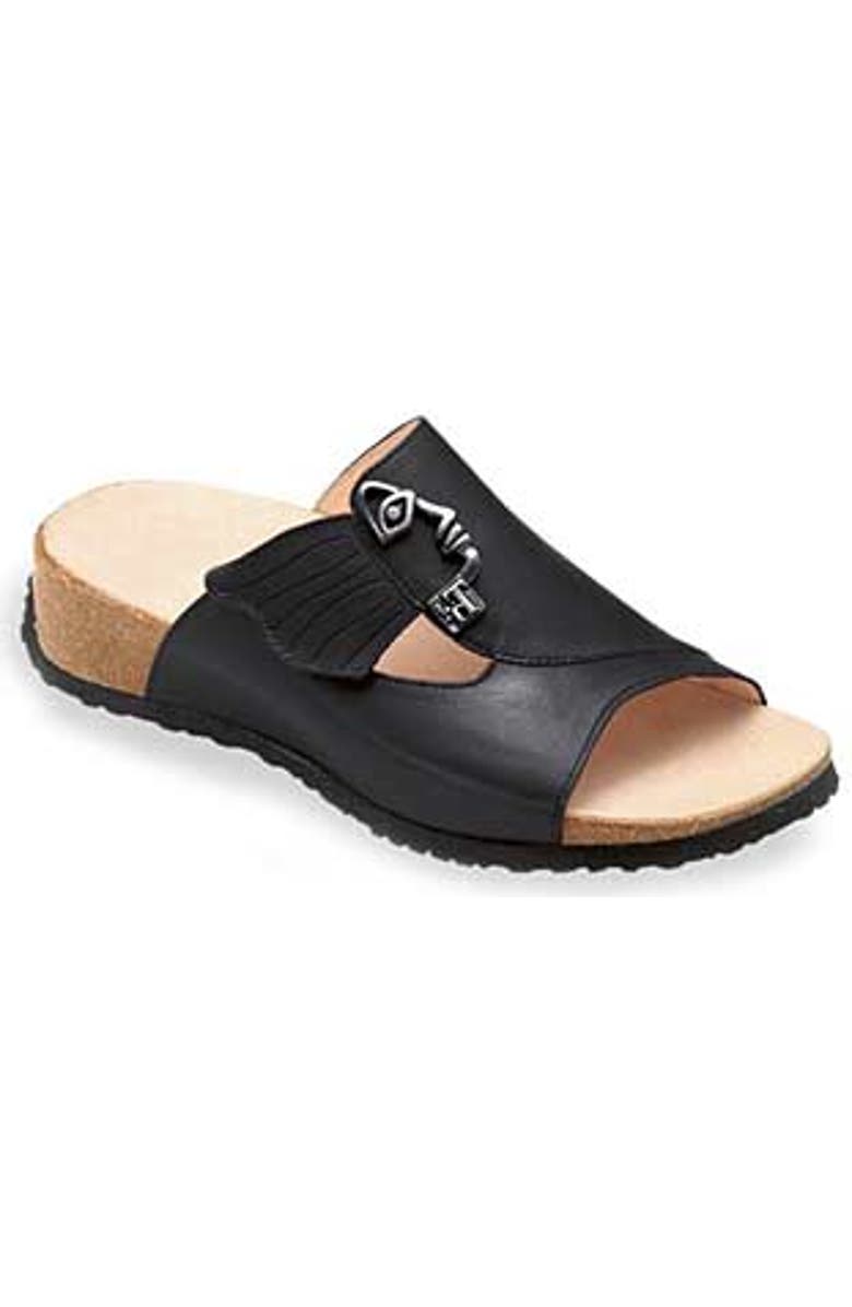 Think! 'Mizzi with Face' Sandal, Alternate, color, Black