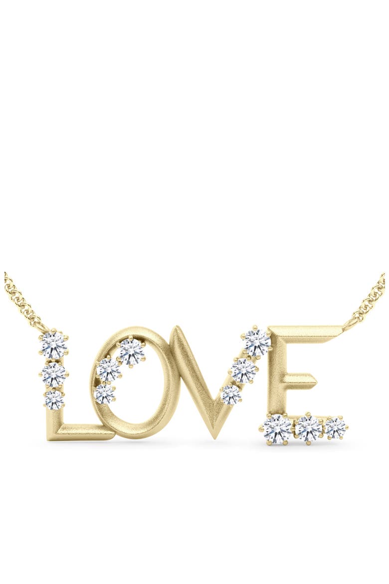 Love Lab Created Diamond Necklace, Alternate, color, 18K YELLOW GOLD
