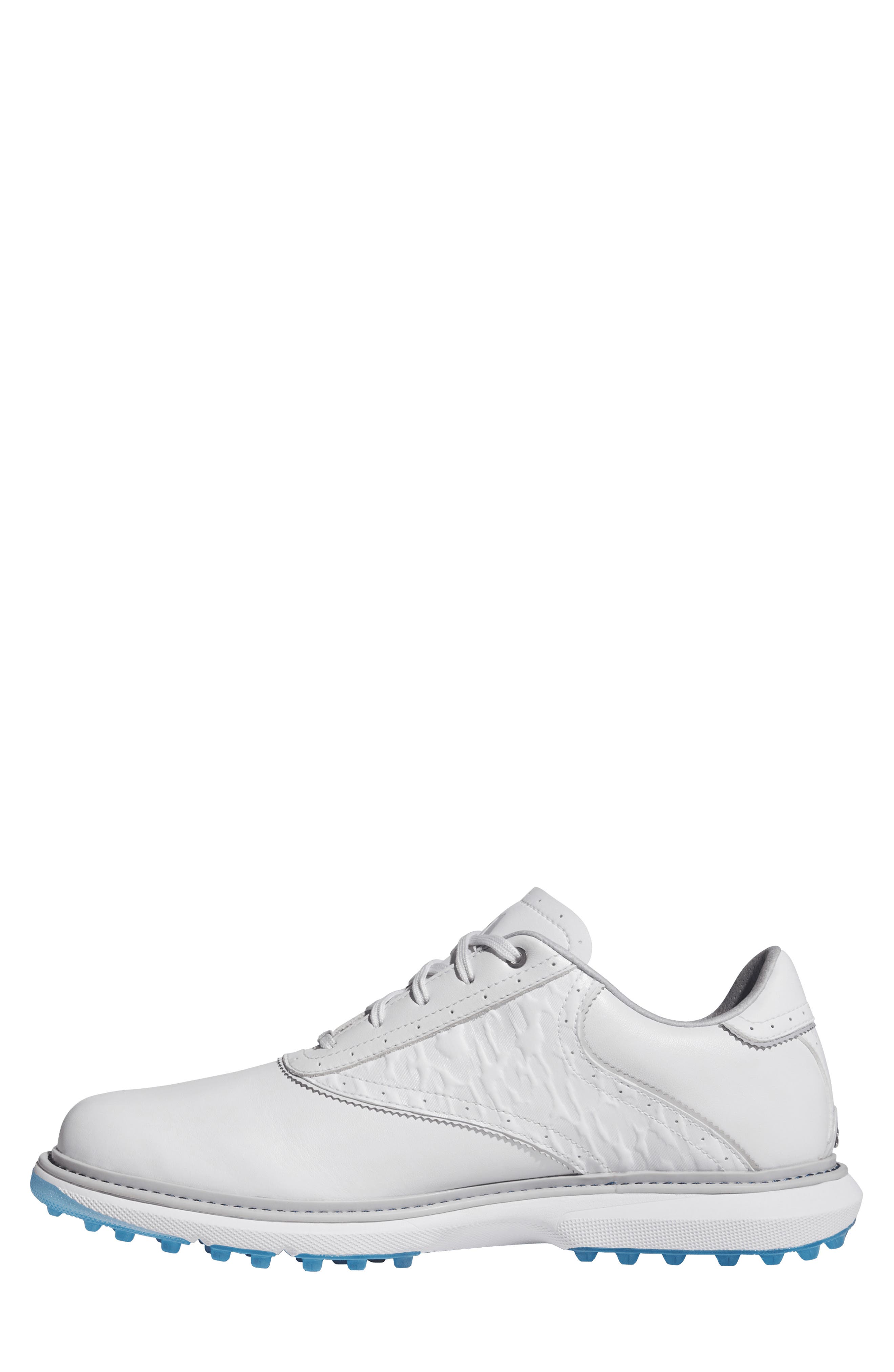 adidas MC70 Spikeless Golf Shoe, Alternate, color, White/ Grey/ Blue