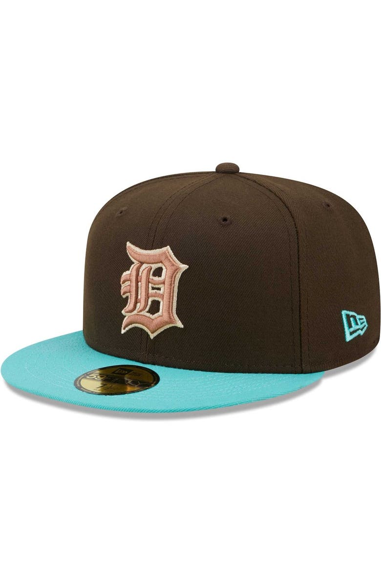New Era Men's New Era Brown/Mint Detroit Tigers  Walnut Mint 59FIFTY Fitted Hat, Alternate, color, 
