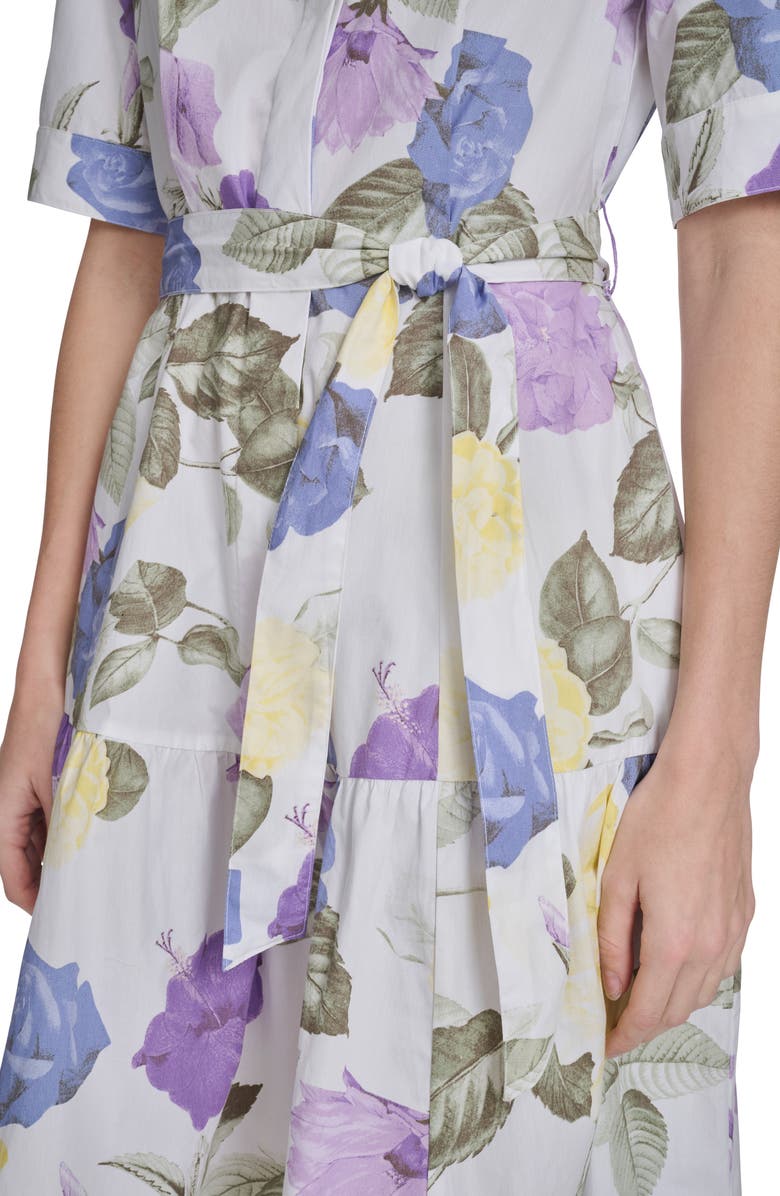 Calvin Klein Short Sleeve Cotton Shirtdress, Alternate, color,