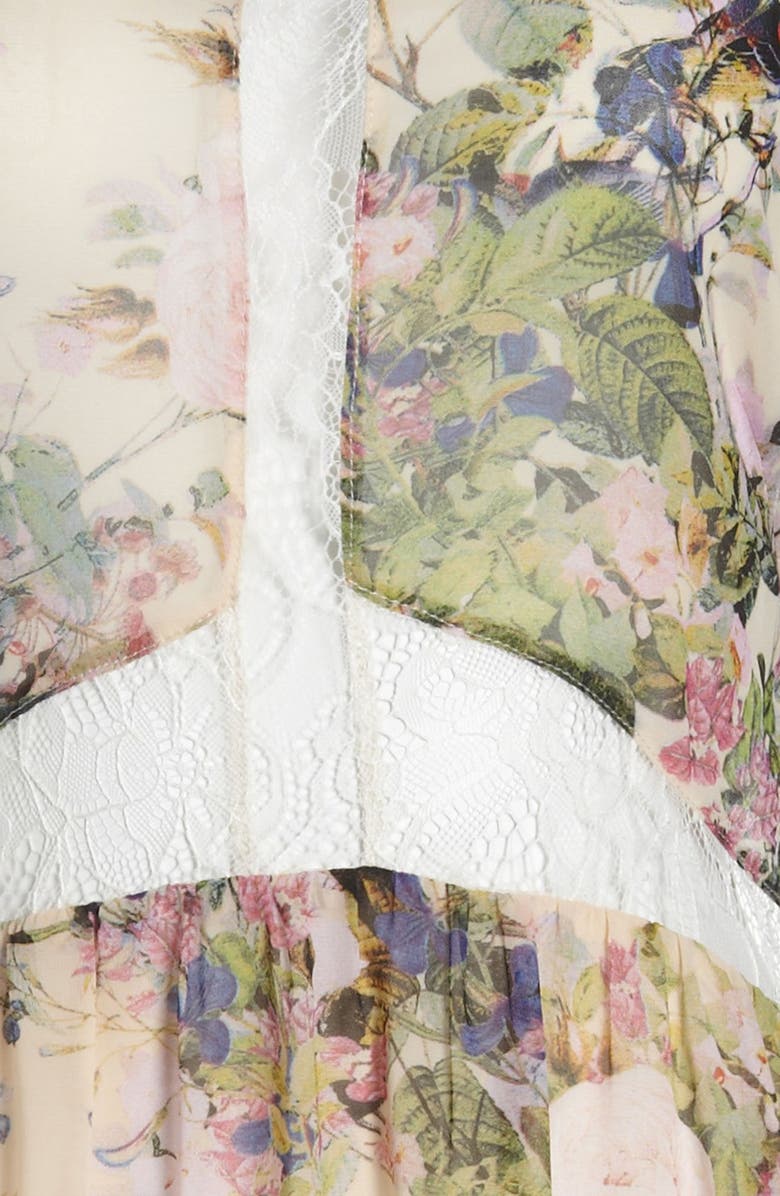 ASTR the Label ASTR Lace Illusion High/Low Dress, Alternate, color, 