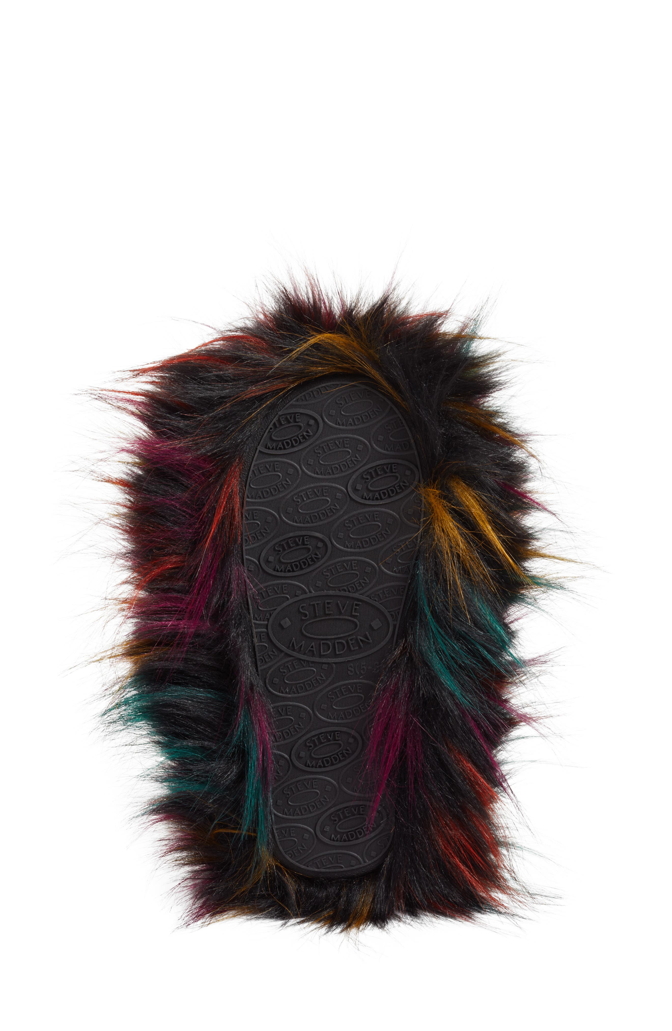 Steve Madden Fuzzy Faux Fur Slipper, Alternate, color, 