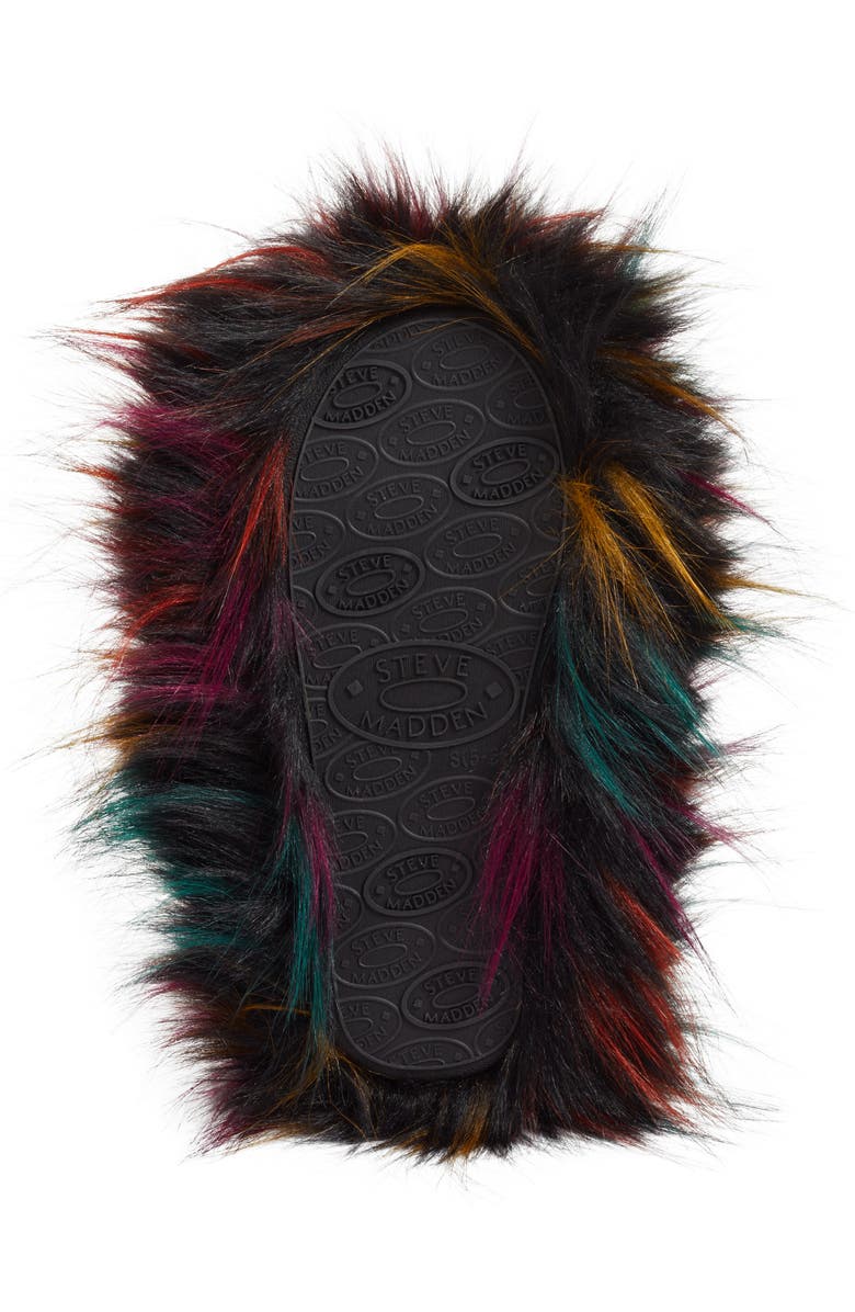 Steve Madden Fuzzy Faux Fur Slipper, Alternate, color,