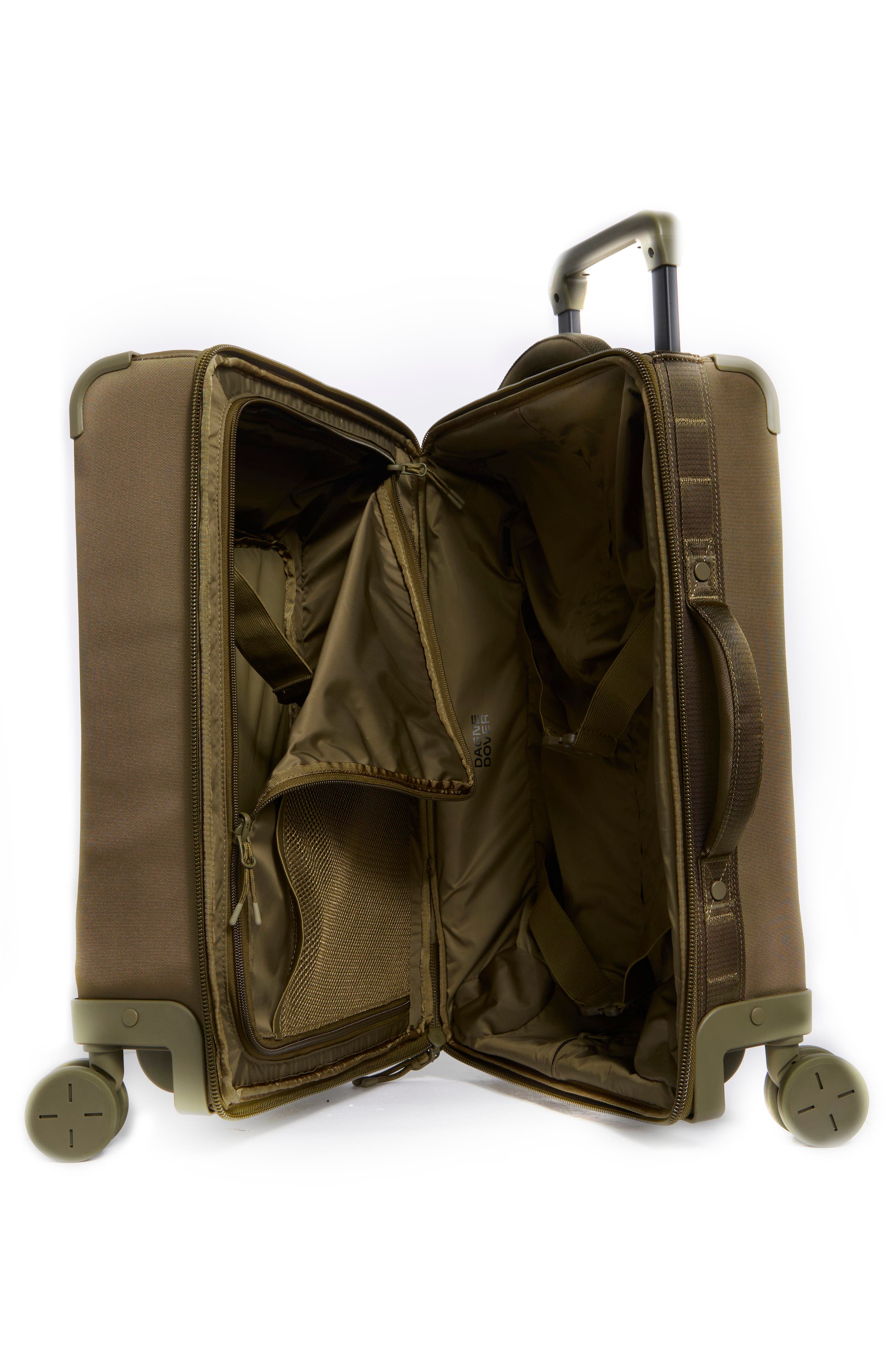 Dagne Dover Seattle Carry-On Rolling Suitcase, Alternate, color, Dark Moss