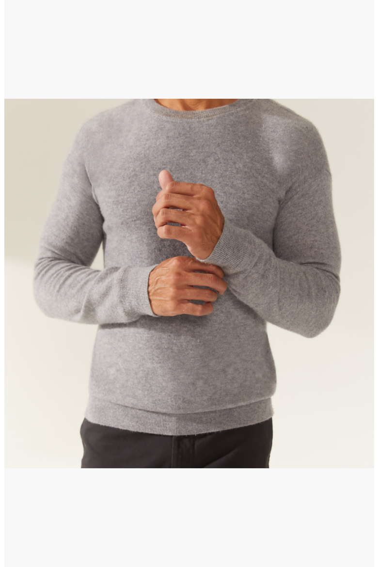 Mateo Cashmere Sweater, Alternate, color, Heather Grey
