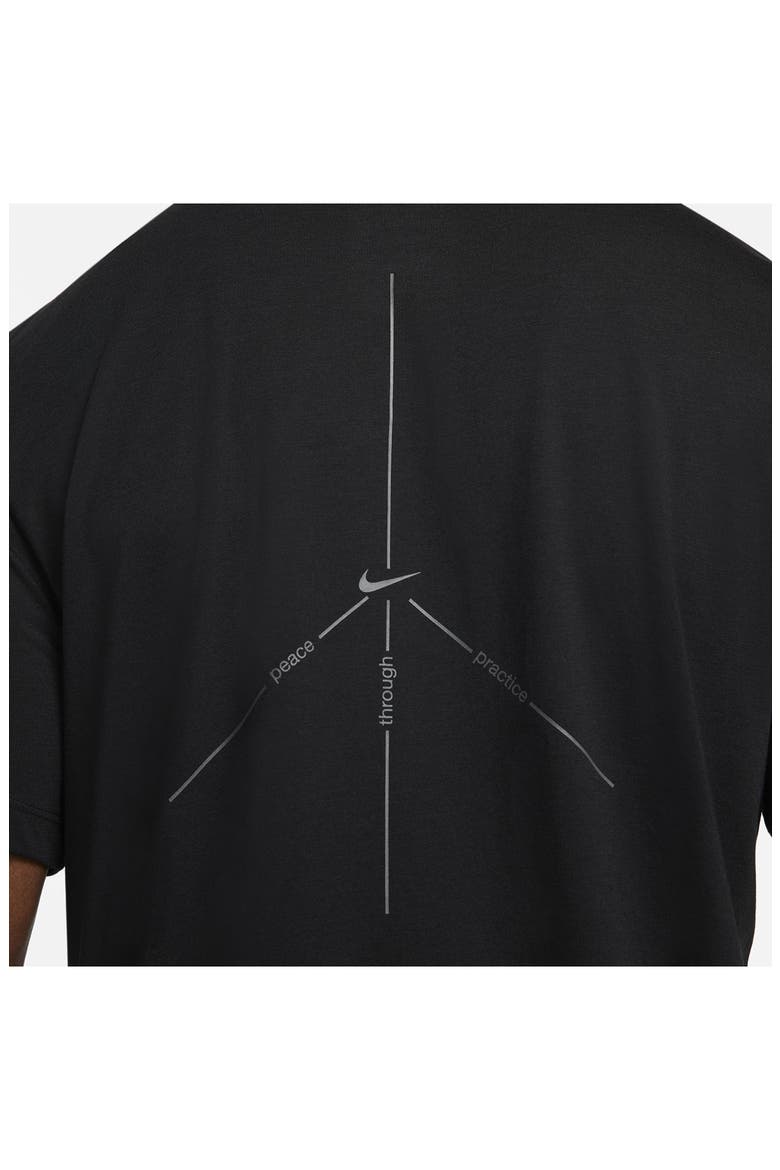 Dri-FIT Yoga T-Shirt, Alternate, color, BLACK