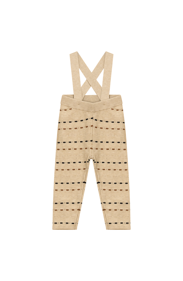Mr. Mr. Knitted Overall with Straps and Ribbed Waistband, Main, color, Dark Almond/Black