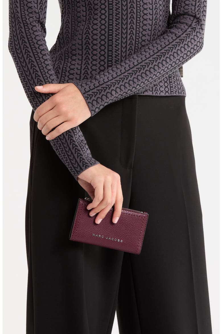 Medium Flat Wallet, Alternate, color, DARK PLUM
