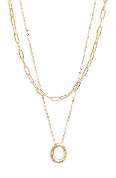 Demi Fine Paper Clip Pendant Necklace
