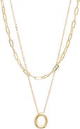 Nordstrom Demi Fine Paper Clip Pendant Necklace