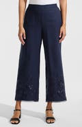 Lands' End Linen Embroidered Pants