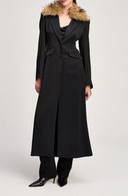 Cinq à Sept Jyn Faux Fur Collar Coat