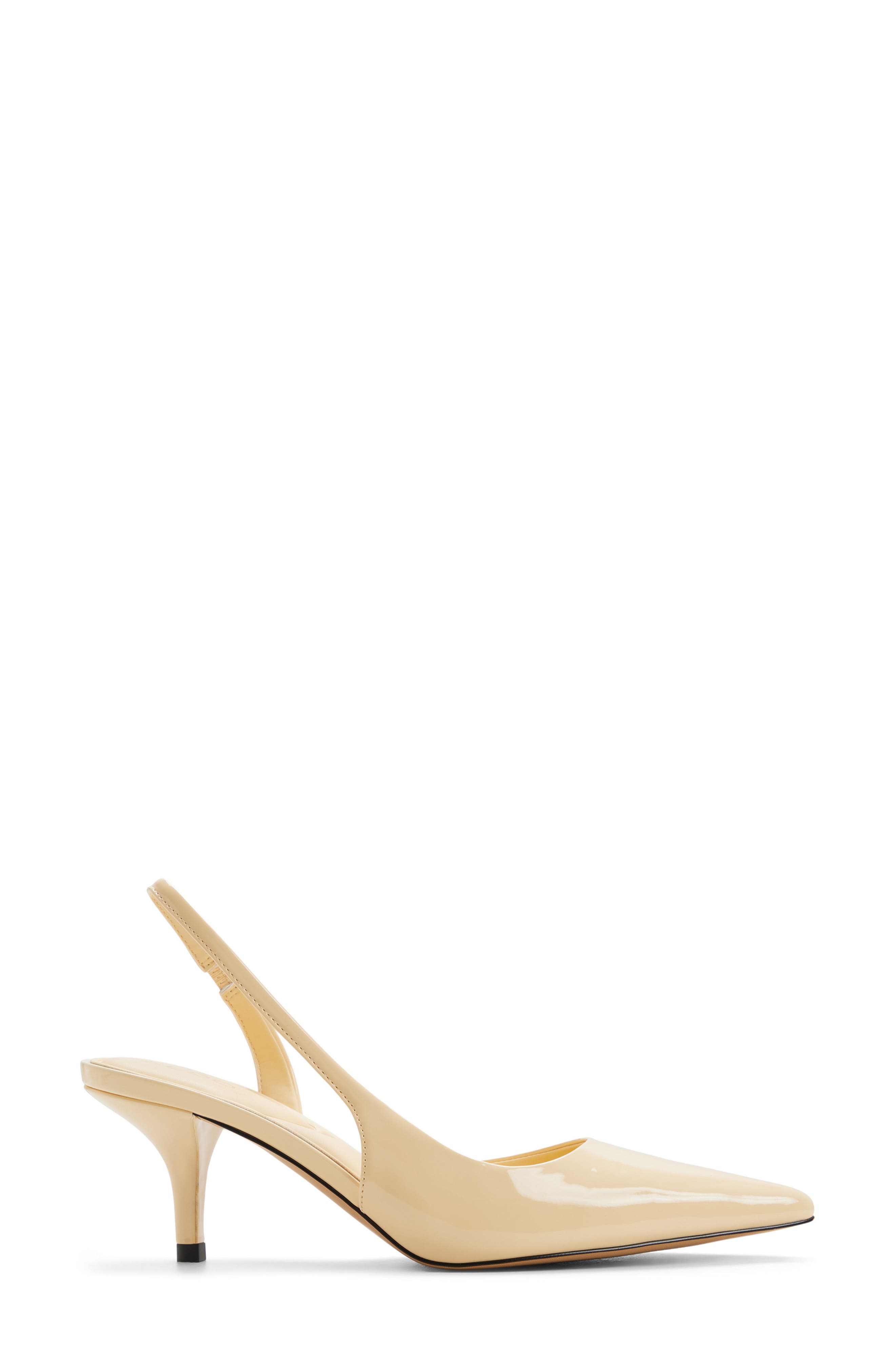 Stessy Low Slingback Half d'Orsay Pointed Toe Pump, Alternate, color, LIGHT YELLOW