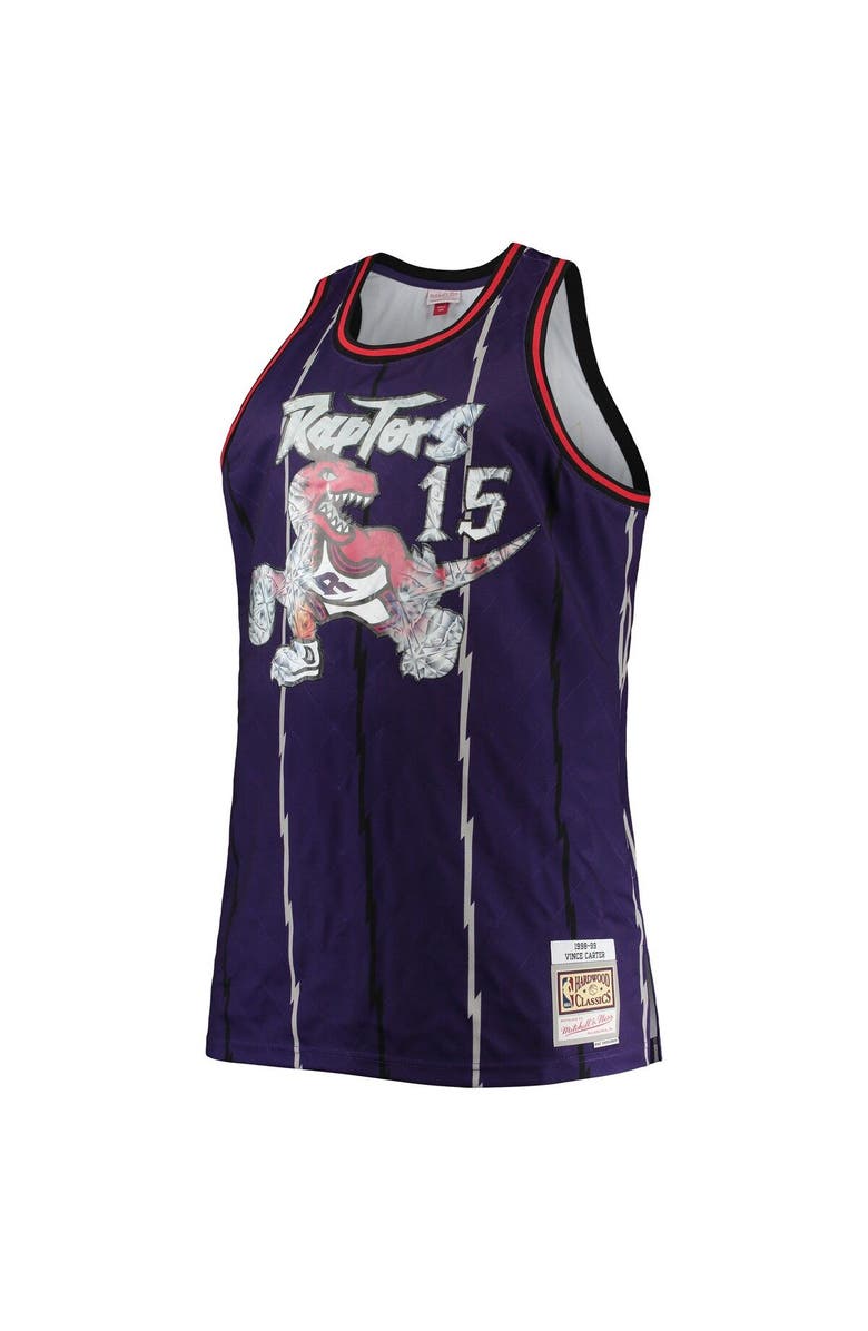Mitchell & Ness Men's Mitchell & Ness Vince Carter Purple Toronto Raptors Big & Tall 1998/99 NBA 75th Anniversary Diamond Swingman Jersey, Alternate, color, 