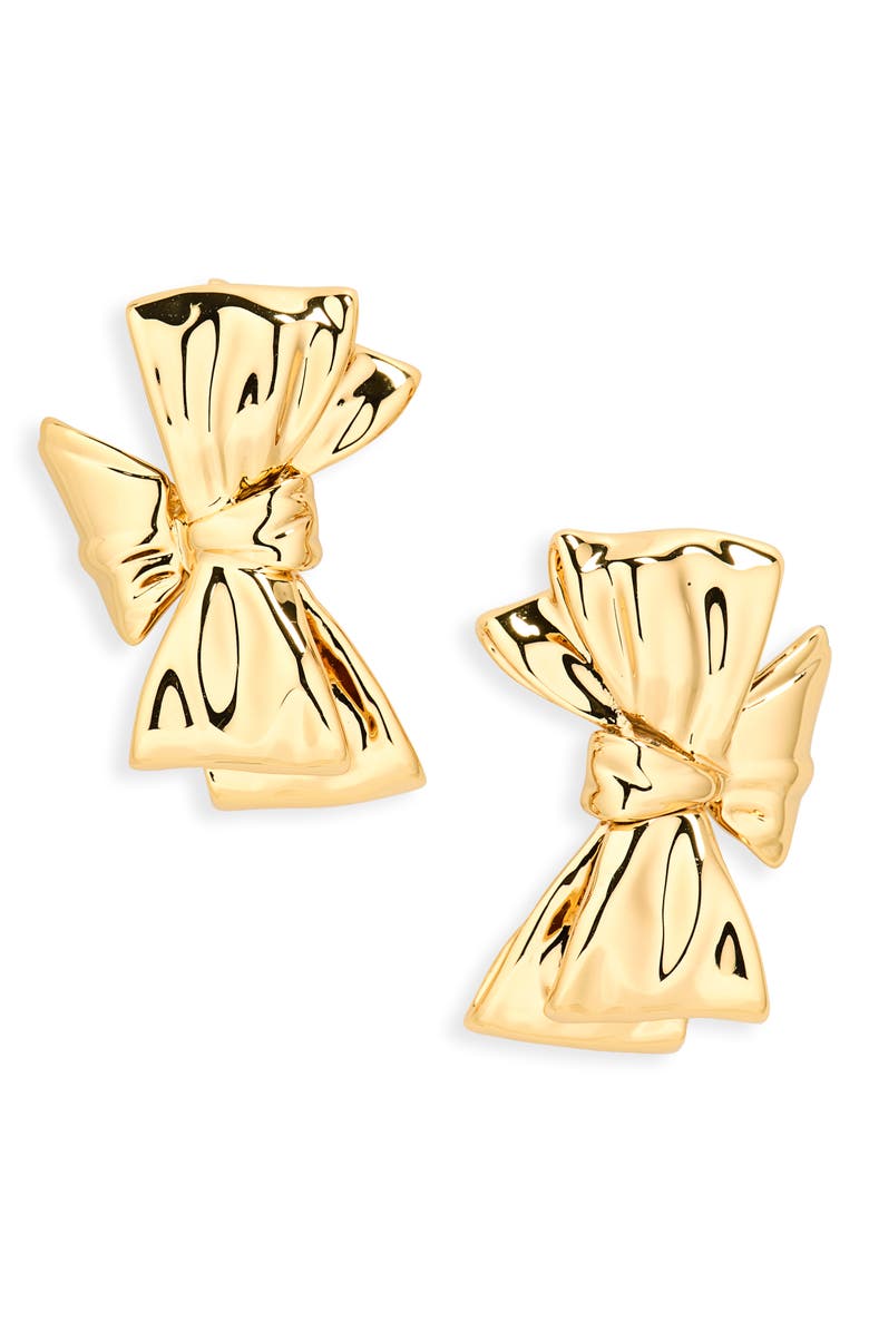 Jennifer Fisher Small Bow Stud Earrings, Main, color, Gold